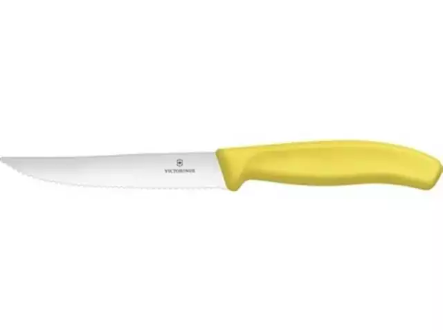 Faca de Mesa Victorinox Swiss Classic Serrilhada Amarelo 12CM