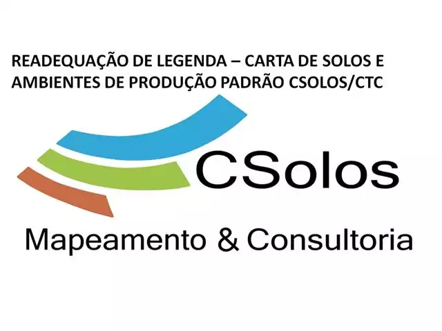 Readequação de Legenda Carta de solo para padrão Csolos/CTC