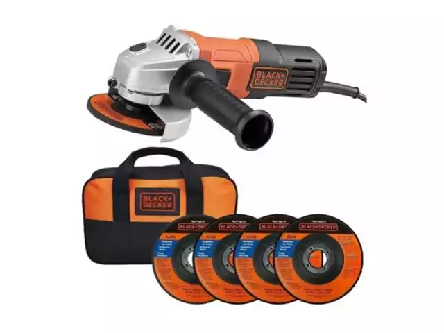 Esmerilhadeira Black&Decker 650W 115mm com Discos e Bolsa