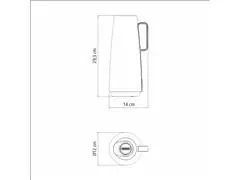 Bule Térmico Tramontina Exata Ampola de Vidro 1 Litro Vermelho - 8