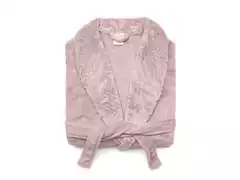 Roupão Feminino Buettner Microfibra Love Gola Xale Liso P Rosé - 1