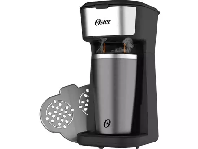 Cafeteira Elétrica Oster OCAF200 2Day Inox 2em1 com Copo Térmico