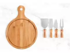 Kit para Queijo em Bambu 5 Peças - 1