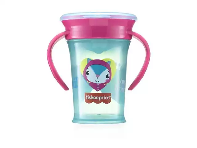 Copo de Treinamento 360 First Moments Candy Rosa Fisher Price BB1021
