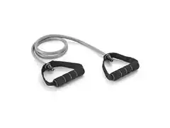 Extensor Atrio Fitness Toning Tube Elástico com Alça Cinza/Preto ES223 - 1