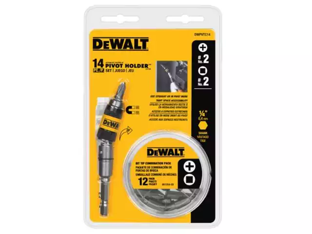 Adaptador Angular para Parafusadeira 14 peças Dewalt DWPVTC14