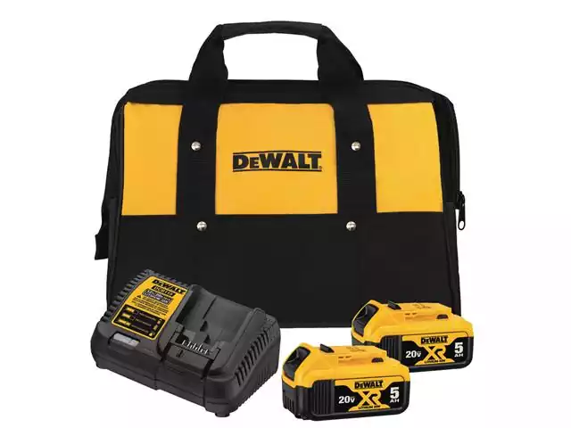 Kit 2 Baterias 5Ah 20V Max Li-Ion com Bolsa e Carregador Bivolt Dewalt