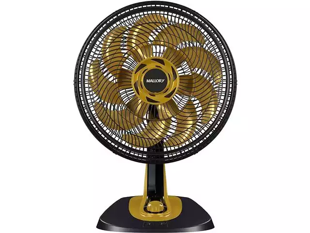 Ventilador de Mesa Mallory Neo Air 15 Preto e Dourado