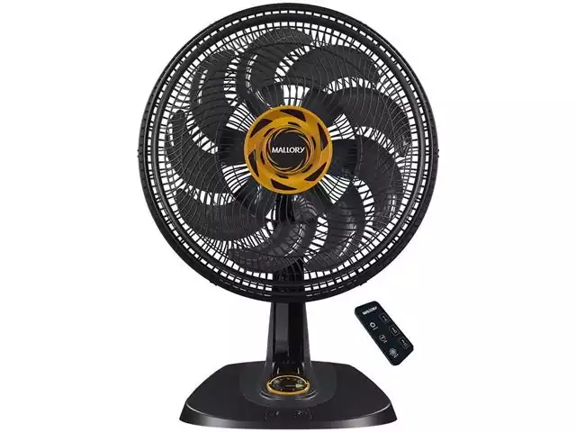 Ventilador de Mesa Mallory Neo Air Total Control Preto e Dourado