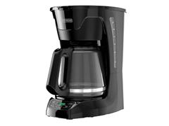 Cafetera Black+Decker 975W de Goteo 12 Tazas Panel Digital Inox Negro