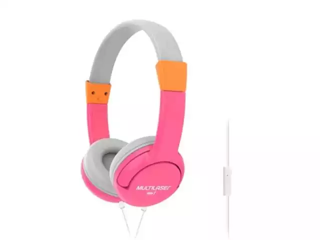 Headphone Multilaser Kids Happy Rosa PH378