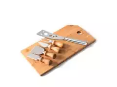 Conjunto para Queijo em Bambu e Inox Welf 6 Peças - 0