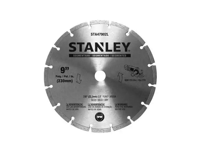 Disco Diamantado 9" Stanley 230mm Segmentado