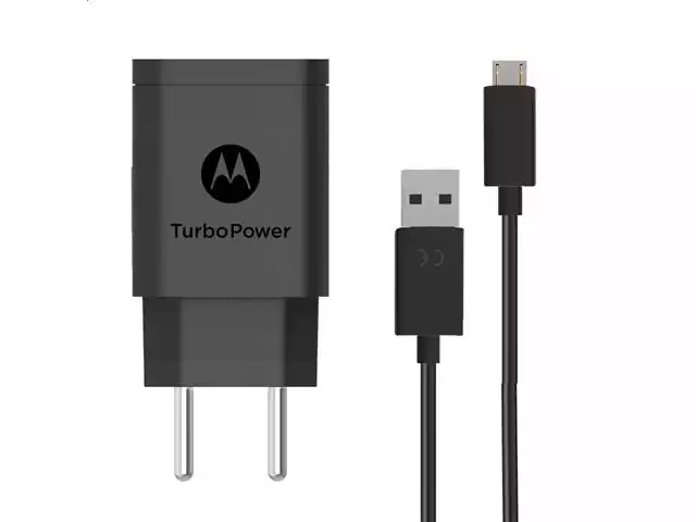 Carregador de Parede Motorola Turbo Power 10W com Cabo Micro USB Preto