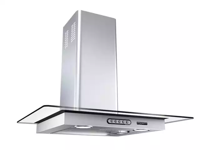 Coifa de Parede Vidro Reto Fogatti Inox Duto Slim 75CM