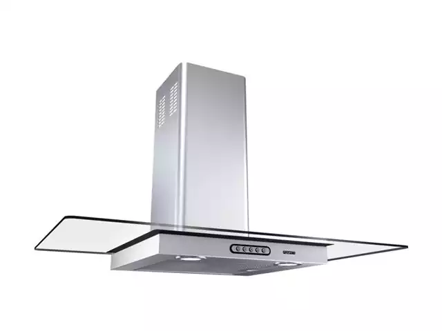 Coifa de Parede Vidro Reto Fogatti Inox Duto Slim 90CM