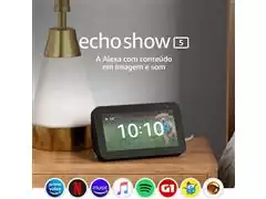 Novo Echo Show 5 2ª Geração Smart Display 5" C/ Alexa Câmera 2MP Preto - 1