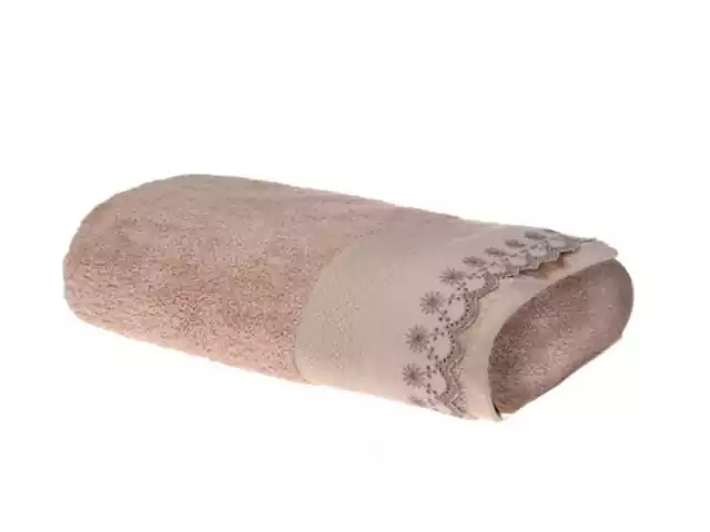 Toalha de Banho Senzza Lace Tessi 70 x 140cm Taupe