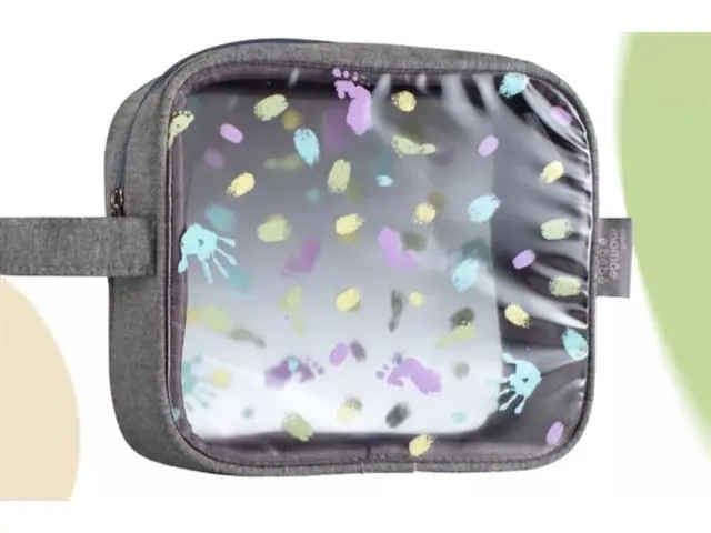 Nécessaire Natura Mamãe e Bebê com Visor 21x18,5x9cm