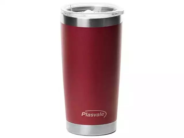 Copo Térmico com Tampa Plasvale 500ml Vermelho